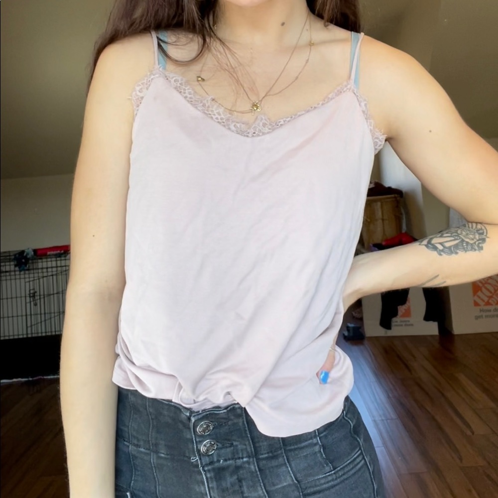 Blush tank top